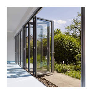 Balcón o Patio de cierre suave plegable de <span class=keywords><strong>aluminio</strong></span> de <span class=keywords><strong>puerta</strong></span> de garaje de vidrio Bi-Fold <span class=keywords><strong>puerta</strong></span> - Product Image 1