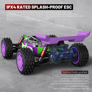 سيارة تحكم عن بعد 2.4 جيجا هرتز مع تحكم كامل - نسخة كهربائية رباعية الدفع للطرق الوعرة بمقياس 1:16، إصدار بفرشاة/بدون فرشاة، محرك 2847 بدون فرش - Product Image 6