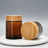 Pots cosmétiques avec couvercle en bambou pour soins de la peau, pour salle de bain et coiffeuse, au design unique et touche personnalisée