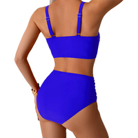 Ensemble bikini taille haute push-up pour femme, maillot de bain deux pièces torsadé, service OEM, respirant, écologique, effet ventre plat