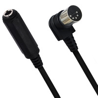 Rechtwinkliges MIDI 5-poliges Din-Kabel DC 6,35mm TS/TRS-Stecker-Buchse-Adapter DIN5P-Audiokabel-Stereogeräte mit Din 5-Anschlüssen