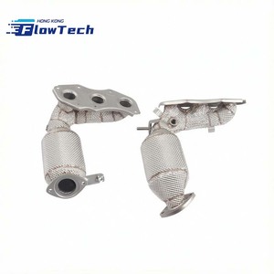 Colector de escape de acero inoxidable SS304 con escudo térmico para Porsche Panamera 970 3.6 - Product Image 3