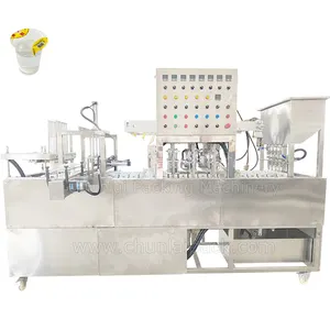 Juice Milk Mineral Water Glass Washing Packing Processing Line Cup Rinsing Filling and Sealing Machine