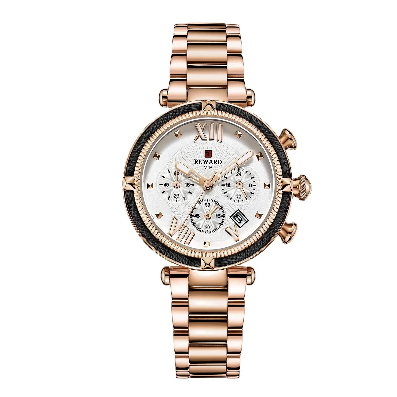 RÉCOMPENSE Premium petite montre numérique romaine 24 heures lueur Six broches mouvement à Quartz femmes Bracelet montre luxe exquis