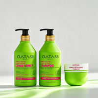 Ensemble de soins capillaires réparateurs à la fleur de cactus sans sulfate, shampoing nourrissant, après-shampoing, masque capillaire pour cheveux secs et abîmés, utilisation en salon, végétalien