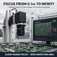 Lente Industrial de 12 mm y 12 Megapíxeles con Montura C e Iris Manual para Automatización Industrial, Profesional, Premium, de Alta Calidad