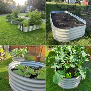 Tùy Chỉnh Màu Lớn Lớn Trồng Hộp Ngoài Trời Sân Sau Patio Trồng Thép Mạ Kẽm Giường Vườn Cho Trồng Hoa Rau - Product Image 6