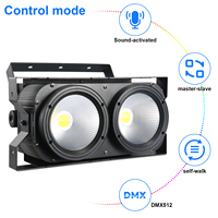 U`King Lumière de scène à effet blinder pour public, blanc chaud et blanc froid, 2 yeux 2*100W, contrôle DMX512, COB à raccordement