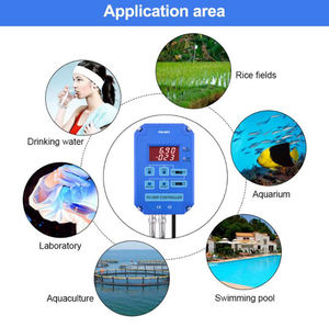 เครื่องควบคุมอั PH-803รด็อกซ์วัดค่า pH ORP แบบดิจิตอลพร้อมรีเลย์เอาต์พุตสำหรับสระน้ำในโรงงานไฮโดรโปนิกส์ในตู้ปลา - Product Image 4