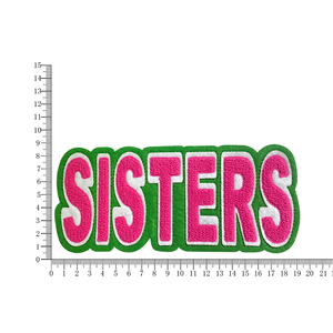 Chị <span class=keywords><strong>2025</strong></span> Phong Cách Đơn Giản Handmade Màu Hồng Chenille Sew-On Chữ Cái Tiếng Anh Các Bản Vá Lỗi Cho Mũ - Product Image 5