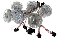 SHIJI Cabochon adressable individuellement 24V LED Source de lumière ponctuelle 45mm Carnaval Amusement Funfair Rides Rgb RGBW Pixel Light