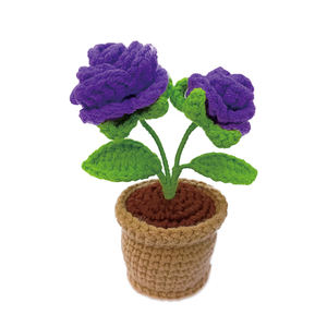 Buatan tangan disesuaikan DIY simulasi tanaman Gambar boneka Crochet ungu, buatan tangan, tersedia dengan harga grosir - Product Image 1
