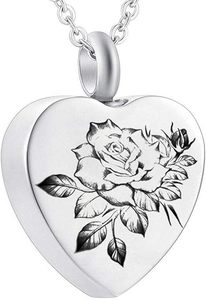 Rose Fleur Souvenir Urnes pour Cendres Pour Animaux De Compagnie Collier Commémoratif Pendentif Funéraire Crémation pour Cendres Crémation Bijoux - Product Image 3