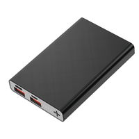 Vente en gros d'usine, mini batterie externe portable mince 5000mAh, impression de logo OEM, batterie externe mince 2.4A, 10000mAh, 20000mAh