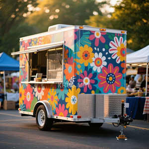 2025 Custom Mobile <b>Kitchen</b> Fast Truck Trailers Fully Equipped Coffee Ice Cream Food Cart With Wheels <b>For</b> <b>Sale</b> - Product Image 6