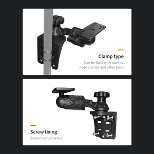 VIN Mounts Vertical 6" <b>Swing</b> Arm Mount with <b>Round</b> Ball Adapter for Fishfinders Garmin/ Lowrance/Humminbird and More - Product Image 5