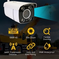 Caméra de grue sans fil avec moniteur DVR 7 pouces, zoom 30X, amplification, affichage AHD Wifi pour grue à tour, caravane et engins de chantier