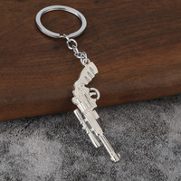 Gantungan Kunci Desert Eagle Alloy, Koleksi Gamer, Liontin Mobil, Tempat Kunci Logam Unik