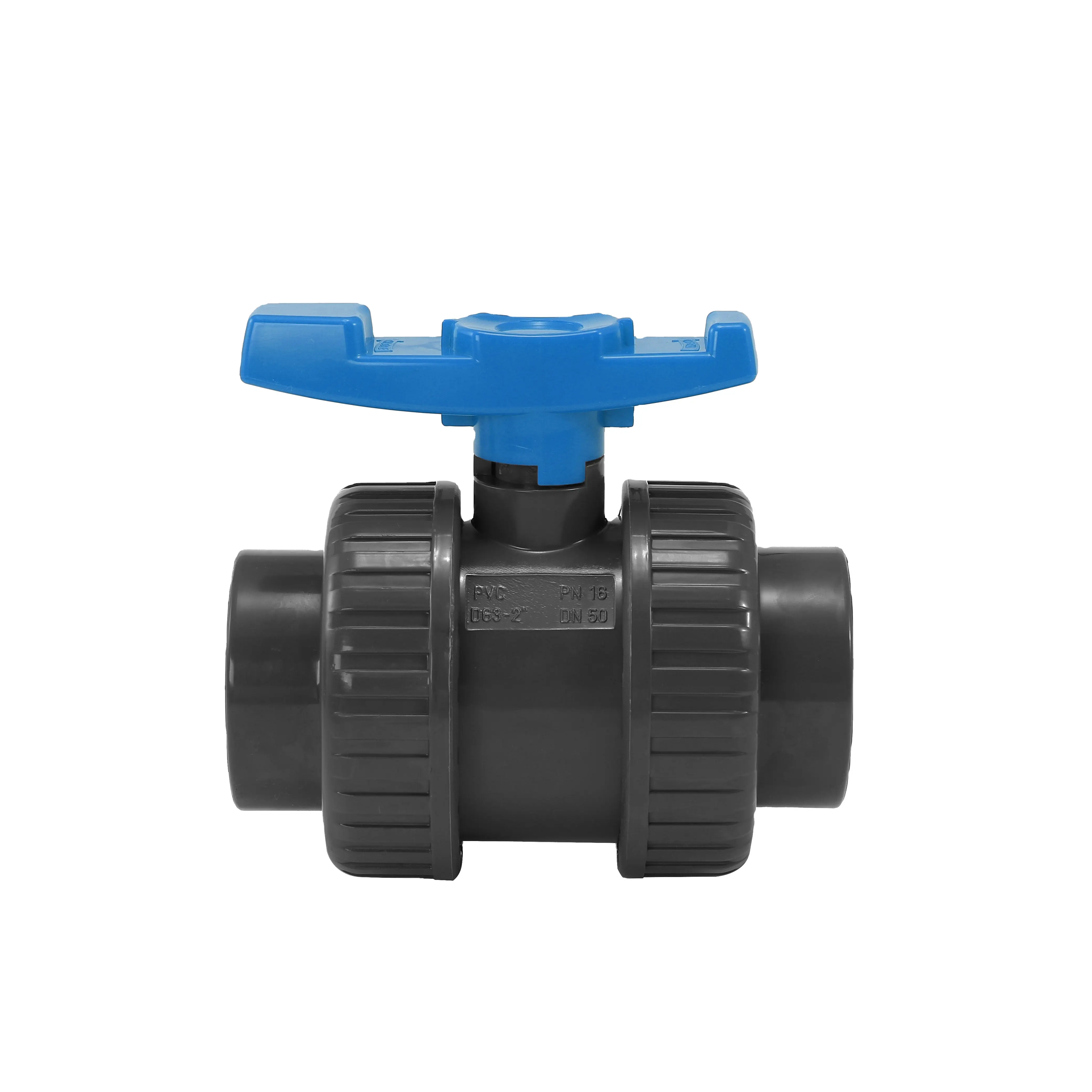 ANSI China factory high quality water treatment cpvc pvc plastic Double union ball valve