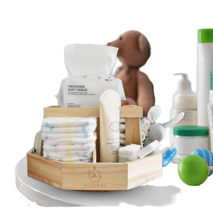 360 độ xoay bằng gỗ tã lưu trữ Giá góc gắn phân vùng có thể tháo rời bé tã lưu trữ giải pháp cho phòng khách - Product Image 1