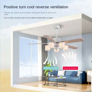 Ventilador de techo de Metal nórdico moderno de 52 pulgadas, luz LED, Control remoto de Motor de CA, precio de fábrica, condensador de repuesto para sala de estar - Product Image 4