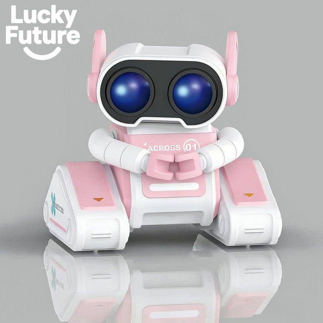 Colorful Plastic Kids Robot Electronic Toy Vibrant Hues Safe Design 360 In-place Revolve Educational Functions for Young