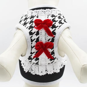 Kingtale Réglable Petit <span class=keywords><strong>Chiot</strong></span> <span class=keywords><strong>Chien</strong></span> Harnais En Maille Gilet avec Noeud <span class=keywords><strong>Papillon</strong></span> Parfait pour la Fête De Mariage De Vacances - Product Image 2