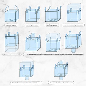 Customized White PP <strong>Tonne</strong> <strong>Bag</strong> <strong>One</strong> Ton Four Straps Thickened Wear-Resistant Woven Plastic Container <strong>Bag</strong> Model HYL-13 Industrial - Product Image 3