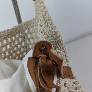 Borsa Tote Casual Personalizzabile in Cotone Lavorata a Mano, Borsa a Spalla all'<span class=keywords><strong>Uncinetto</strong></span> <span class=keywords><strong>per</strong></span> Donne, Uso in Viaggio e all'Aperto - Product Image 5
