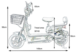 2024 usine en gros DETRITUS 48V 350W vélo électrique de haute qualité <span class=keywords><strong>e</strong></span> vélo Scooter électrique utilisé pour le travail à bas prix - Product Image 6