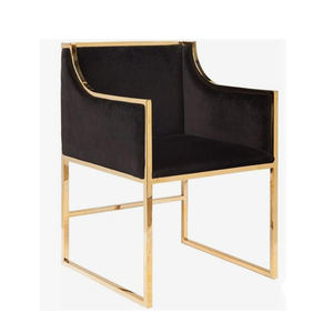 Meubles de café US DDP <span class=keywords><strong>fauteuil</strong></span> à faible taxe Restaurant chaise en velours en <span class=keywords><strong>acier</strong></span> inoxydable couleur or haut de gamme YSK-30 - Product Image 3