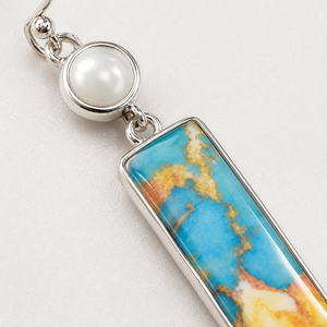 Orecchini Vintage Quadrati Colorati Stile Retrò Orecchini Pendenti Geometrici Multicolore Gioielli alla Moda per Donne Regalo per Feste - Product Image 3