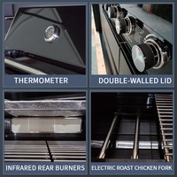 Abri fermé avec unités de cuisine modulaires et armoires de cuisine extérieures pour barbecue