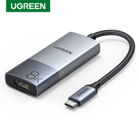 Adaptateur UGREEN USB C vers HDMI 2.1 8K 60Hz 4K 240Hz Thunderbolt 4/3 vers HDMI Convertisseur 48 Gbps HDR HDCP2.3 Dolby DSC1.2A Tressé