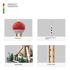 Blocs de construction OEM Tour de la Perle Orientale, modèle emblématique de Shanghai, jouet éducatif créatif pour enfants, vente en gros - Product Image 4