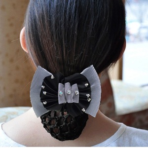 Pinza de pelo de <span class=keywords><strong>trabajo</strong></span> profesional al por mayor nueva llegada para mujeres Banco Hotel Hospital enfermera <span class=keywords><strong>trabajo</strong></span> lazo grande red bolsillo accesorios para el cabello - Product Image 4