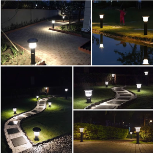 أضواء حديقة شمسية LED مقاومة للماء IP65، أضواء حديقة شمسية من الألومنيوم مع بطارية ليثيوم - Product Image 4