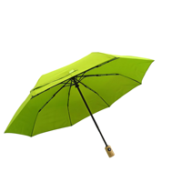 Parapluie de luxe entièrement automatique à 3 plis avec manche en bois de bambou, design classique, 8 baleines, idéal pour les voyages et les cadeaux d'affaires
