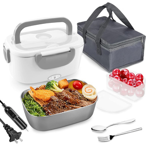 Digital Electronic Self Heating Electric <b>Lunch</b> Box Food Warmer Portable Heated with Carry Bag for Office Use - Product Image 4