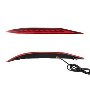 Reflector de parachoques trasero para Hyundai <span class=keywords><strong>Elantra</strong></span> 2021 <span class=keywords><strong>2022</strong></span>, luz de freno, lente roja, luz LED antiniebla de advertencia, señal de giro - Product Image 1