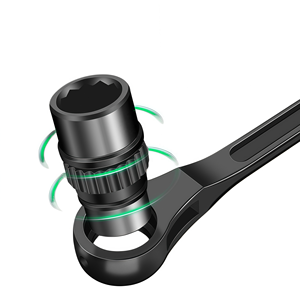 Llave de trinquete de cola de pico bidireccional, juego de llaves de vaso de doble uso para automóvil con diseño de paso rápido - Product Image 3