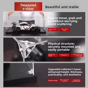 Caja de Exhibición Apilable de Acrílico a Prueba de Polvo con Diseño de Dibujos Animados para <span class=keywords><strong>McLaren</strong></span> Senna GTR 42123, Caja de Almacenamiento Transparente para Figuras - Product Image 4
