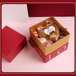 Boîte cadeau pour mariage, boîte à bonbons avec poignée pour la Saint-Valentin, boîte de rangement carrée pour bonbons et bijoux, boîte cadeau de Noël - Product Image 5