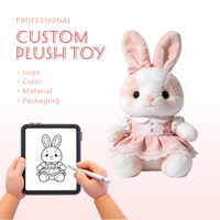 Peluche Lapin Ultra Douce Personnalisable, Conception Personnalisée ODM, Vente en Gros, 10 cm, Animaux en Polyester