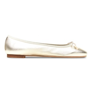 Chaussures <span class=keywords><strong>ballerines</strong></span> classiques ornées d'un nœud en cuir métallisé grande taille pour femmes <span class=keywords><strong>2023</strong></span> - Product Image 2