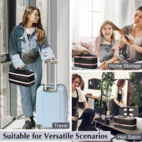 Étui de transport double couche pour sèche-cheveux et fer à boucler, sac de rangement portable pour outils de coiffure, organisateur pour salon et maison