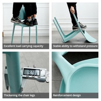 Fauteuil de Salle à Manger d'Extérieur Moderne en Plastique Dur, Empilable, OEM, en PP Polypropylène, Bleu, Coloré, Haute Qualité, Vente en Gros Fabricant
