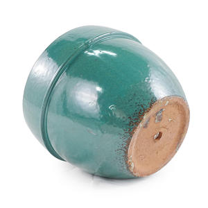 Ensemble de pots de fleurs en céramique de style américain, vert turquoise brillant, en forme de bol, écologiques, durables, pour l'intérieur, l'extérieur, le jardin, la terrasse - Product Image 4