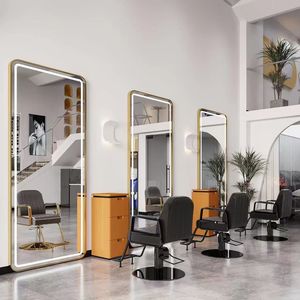 <span class=keywords><strong>Espejo</strong></span> de Peluquería <span class=keywords><strong>con</strong></span> Iluminación Específico para Salón K, Bordes Pulidos, Diseño Todo en Uno - Product Image 1