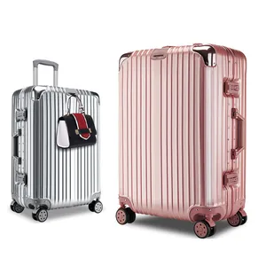 Factory wholesale nail luggage universal wheel aluminum frame trolley case suitcase travel box boarding password box suitcase